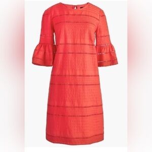 J. Crew Eyelet Flutter Sleeve Dress